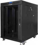 Lanberg | Rack cabinet 19" free-standing 15U/800x1000 (flat pack) with glass door, LCD | FF01-8015-12BL | Black FF01-8015-12BL | 5901969433883