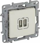 NILOE 2 USB CHARGER A+A 2.4A 12 W IVORY 764694 | 3414970804808