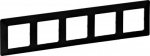 5 GANG PLATE MAT BLACK VALENA LIFE 754255 | 3414972088671