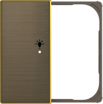 Cover plate Symbol "light" for Switch/push button Single push button Gold - Sky Niessen 2CLA852642A1201 | 8427238198651
