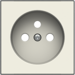 Color: Soft White   Cover plate for Schuko socket outlet code: 8187.9 2CLA858790A1101 | 8427238162003