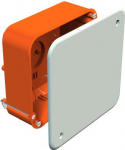 Instalācijas kārba, reģipsim reģip&scaron;u sienai 105x105x50, PP, oranžs 2003449 | 4012195033028