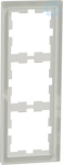 D-Life glass frame, 3-gang, crystal  white MEG4030-6520 | 4042811198657