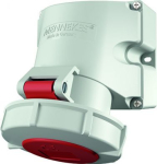 32A5P 6H400V wall mounted receptacle IP 67 with two-point external fixing and nickel plated contacts 9570 | 4015394280668