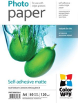 Photo Paper, Self-Adhesive Matte, 120 g/m&sup2;, A4, 50 sheets PMS1208050A4 | 4823108622785
