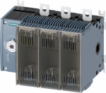 Switch disconnector with fuse 250 A, Size 3, 3-pole for LV HRC fuse Sz. 0 and 1 Front operating mechanism left Basic unit without handle flat terminal 3KF switch disconnector with fuses as main, EMERGENCY STOP or maintenance switch. Depending on thei ...