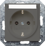 DELTA i-system carbon metallic SCHUKO socket outlet 10/16 A 250 V With screwless Connection terminals with labeling field cover plate 55 x 55 mm DELTA switches and socket outlets � design and quality to perfection from Siemens. Due to its eternally s ...