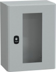 Spacial S3D tspt door w/o mount.plate. H400xW300xD200 IP66 IK08 RAL7035.. range of product: Spacial S3D - device application: multi-purpose - product or component type: compact enclosure - enclosure nominal height: 400 mm - enclosure nominal width: 3 ...