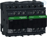 TeSys D reversing contactor, 3p(3 NO), AC-3, <= 440 V 9A, 400 V AC coil. range: TeSys - device short name: LC2D - contactor application: motor control, resistive load - utilisation category: AC-1, AC-3 - device presentation: preassembled with reversi ...