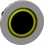 Head for illuminated push button, Harmony XB4, metal, yellow flush mounted, 30mm, universal LED, ill ZB4FW983 | 3606489582777