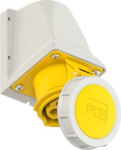 Wall mounted socket 4x16A (3P+PE) 4h IP67, yellow 1142-4 | 9003399160912