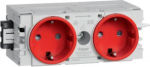 Socket-outlet 2-gang Wago plug/clamp technique C-Profile in traffic red GS20003020 | 4012740851138