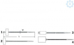 Cable tie with a labeling box, 200x2,5mm, white 100 psc. 262848 | 4011923183219