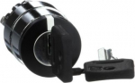 Selector switch head &Oslash;22 2-position stay put Ronis 455. range of product: Harmony XB4 - device short name: ZB4 - mounting diameter: 22 mm - operator position information: 2 positions 90&deg; - type of keylock: Ronis 455 - key withdrawal position: left. Z ...