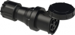 CEE connector 5x125A (3P+N+PE) 6h IP67 POWER TWIST black 245-6xs | 9003399713637