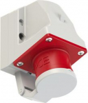 CEE Industrial Plug 4x16A (3P+PE) 6h IP44 with lid, red 514-6d | 9003399959967
