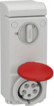 Wall socket outlet 5x32A (3P+N+E) 415V AC IP44 83047 | 3303430830474