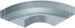 Horizontāls 90&deg; līkums visu veidu kabeļu renēm ar malas augstumu 110 mm. 7001940 | 4012196212354