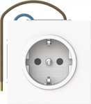 Socket outlet with LED night light, screwless, matt white, Busch-art linear 2CKA002013A5518 | 4011395320778