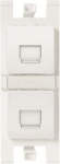 Workstation For data connection housing 2 gang White - Zenit 2CLA101630T1101 | 8427238205359