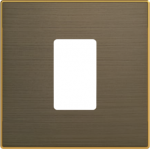 Color: Antique Gold.   Cover plate for 1-gang VDI connection unit code: 8155.4, 8155.6, 8155.7, 8155.8 & 8155.9 2CLA855500A1201 | 8427238166537
