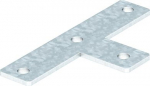 Savienojuma plate ar 4 atverēm profila sliežu 41 x 41 mm un 41 x 21 mm T veida savienojuma izveido&scaron;anai. 1124655 | 4012195486077