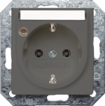 DELTA i-system carbon metallic SCHUKO socket outlet 10/16 A 250 V With screwless Connection terminals Status indicator, Labeling field cover plate 55 x 55 mm DELTA switches and socket outlets &ndash; design and quality to perfection from Siemens. Due to it ...