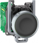 Wireless and batteryless transmitter, Harmony XB5R, push button, metal, black, 22mm, spring return ZB4RTA2 | 3606480334498