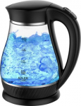 Electric Kettle Standard, 2200 W, 1.7 L, Plastic, Glass, Black/ Transparent AD 1274 BLACK | 5902934830973