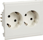 2-gang socket, CYB-PS, 37&deg;, white, RAL 9010 Thorsman 5940011 | 7315880103264