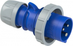 CEE Industrial plug 3x32A (2P+PE) 6h IP67 SHARK blue/grey 0232-6V | 9003399136252