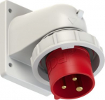 CEE-flanged plug angled 3x16A (2P+PE) 9h IP67 red 777132-9 | 9003399646263