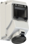 Wall mounted socket 5x32A (3P+N+PE) 7h IP44 with window 75253-7 | 9003399297694