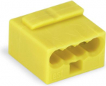 MICRO PUSH WIRE connector 4-conductor terminal block, yellow 100 pcs. 243-504 | 4017332299930