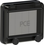 Fuse window (hinged) 5 modules IP66 / IP67 black 900605s