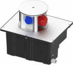 Compact underfloor column with socket 2x16A, 2P+E, 230V, FI/LS 16/0.03A,C,3P+N, CEE 16A,5P,400, 303x390x309mm, IP44, Moser TerraMo M502010005 | 4030176012381