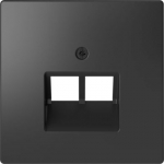 !!! EOL !!! Cover plate for data outlet 2xRJ45, anthracite, D-Life MTN4522-6034 | 3606480889875