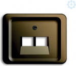 Cover plate for data outlet 2xRJ11, bronze A-nea 1803-02-21 2CKA001753A8493 | 4011395785805