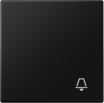 1-gang rocker with "bell" symbol , matt graphite black, LS LS990KSWM | 4011377205697