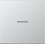 Metal 1-gang rocker, with lens, aluminium, LS AL2990KO5 | 4011377235250