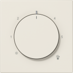 Centre plate for thermostat, with knob, beige, LS LS1749BF | 4011377195301