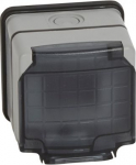 Adaptor Mosaic - Plexo 66 - 2 mod - semi transparent lid - grey 684636 | 3245066846361