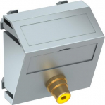 Media adapteris video tulpe 1x vietīgs, rozete-rozete 45x45mm, PC, alumīnija lakots 6105012 | 4012195900337