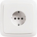 With screwless terminals. DP (2 P + E).   Complete cover.   Complete unit in SI design screw-on mounting plate 90 x 90 mm 2CKA002011A3132 | 4011395690604