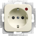 Busch-Protector&reg; SCHUKO&reg; socket insert Safety Shutter with Neon lamp /Red with screw terminals white - Busch-Duro 2000 SI 2CKA002013A5315 | 4011395123010