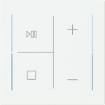 Labeling field with Stop/Play/Volume icon for keypad 1-4-fold (KK/U4.70.xx).   Available for the design ranges:   - Busch-art linear   - Alba 2CKA006199A0466 | 4011395338759