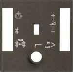 Color: Anthracite   Cover plate for BT sound module and for remote control module code: 9368.4   Size: 2 modules. 2CLA226840N1801 | 8427238189741