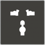 Color: Soft Black.   Cover plate with universal type figure for universal socket outlet code: 8139. 2CLA853900A1501 | 8427238167589