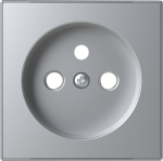 Color: SilverCover plate for Schuko socket outlet code: 8187.9 2CLA858790A1301 | 8427238162010