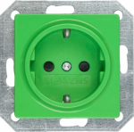 DELTA i-system SCHUKO socket outlet with increased touch protection green, 55x 55 mm DELTA switches and socket outlets � design and quality to perfection from Siemens. Due to its eternally stylish shapes and a multitude of colors, our comprehensive r ...